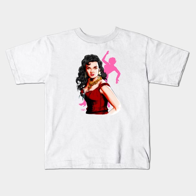 Jane Russell - An illustration by Paul Cemmick Kids T-Shirt by PLAYDIGITAL2020